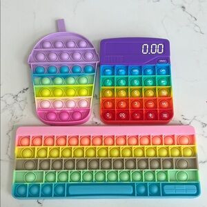Rainbow Pop it Fidget Toy Set